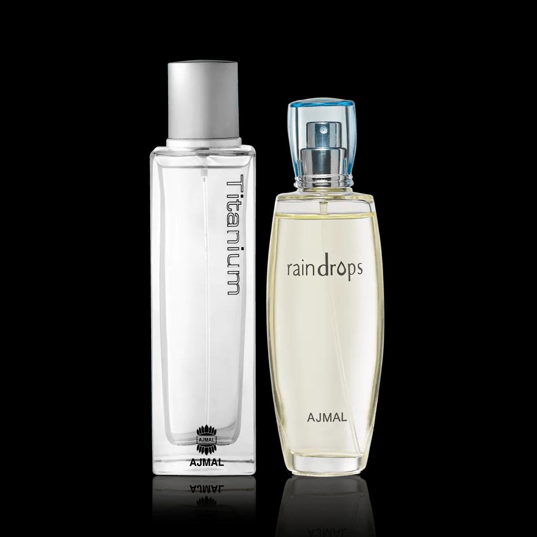 Ajmal Titanium & Raindrops EDP – Perfect Fresh Luxury Fragrance Duo
