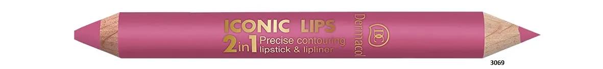 Dermacol Iconic Lips 2in1 Lipstick & Lipliner | (No 2)