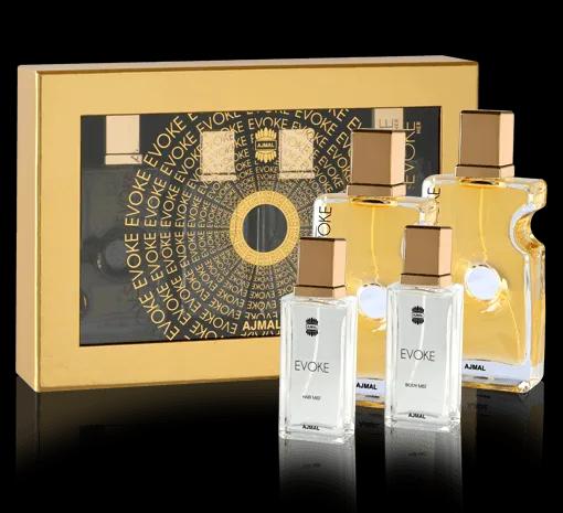 Evoke Gift Set for Women | EDP 75ml, Hair Mist 50ml & Body Mist 50ml
