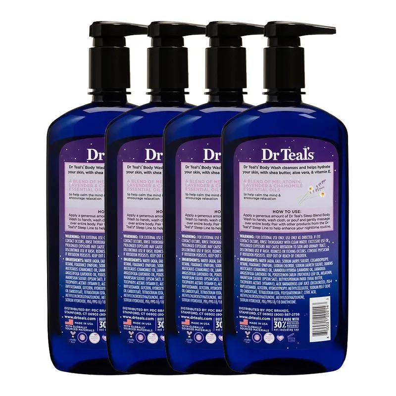Dr Teal's Body Wash with Epsom Salt Sleep Blend with Melatonin 710Ml (Pack of 4)