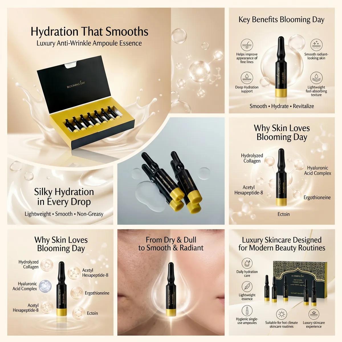 BLOOMING DAY Anti-Wrinkle Ampoule Essence 2ml * 7 Ampoules