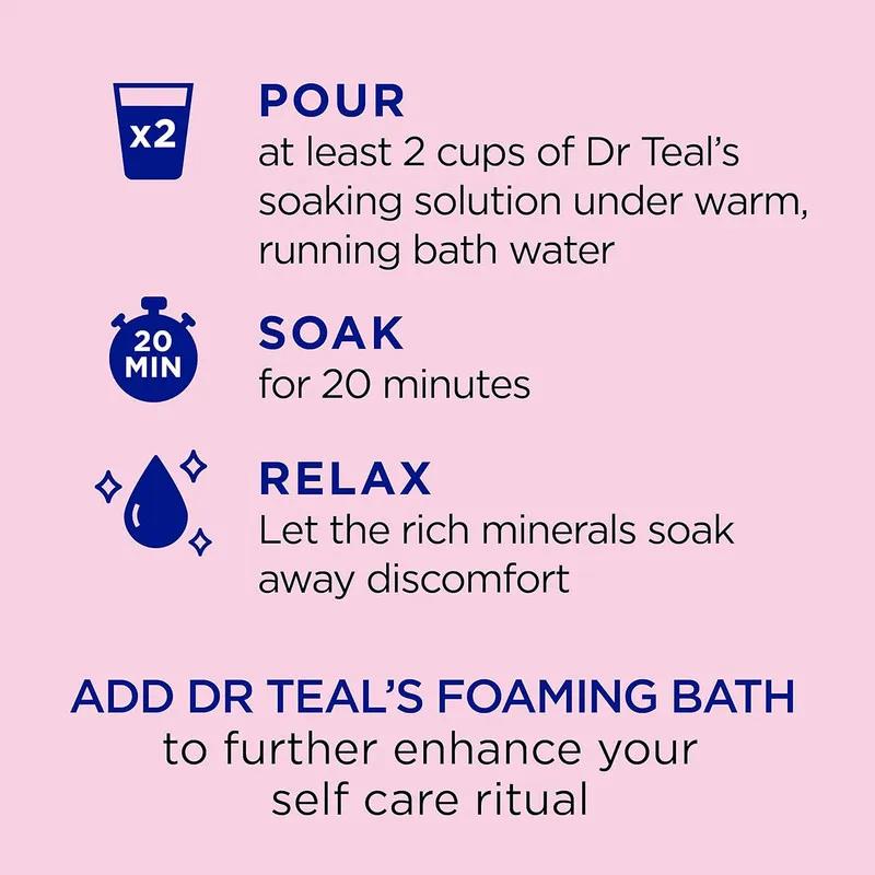 Dr Teal's Epsom Salt Soaking Solution Pomegranate & Black Currant 1.36Kg