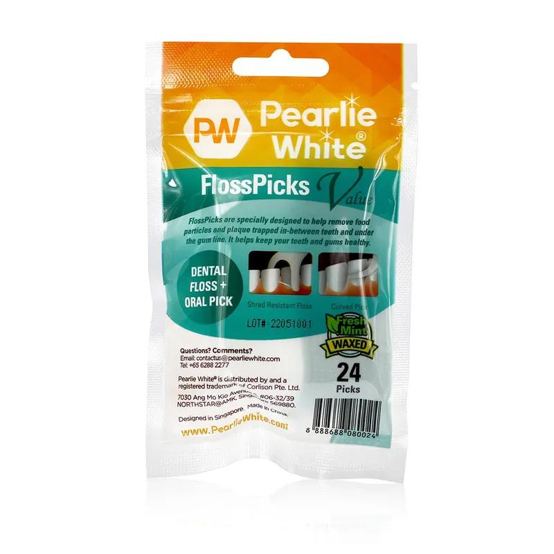 Pearlie White Flosspicks 24S