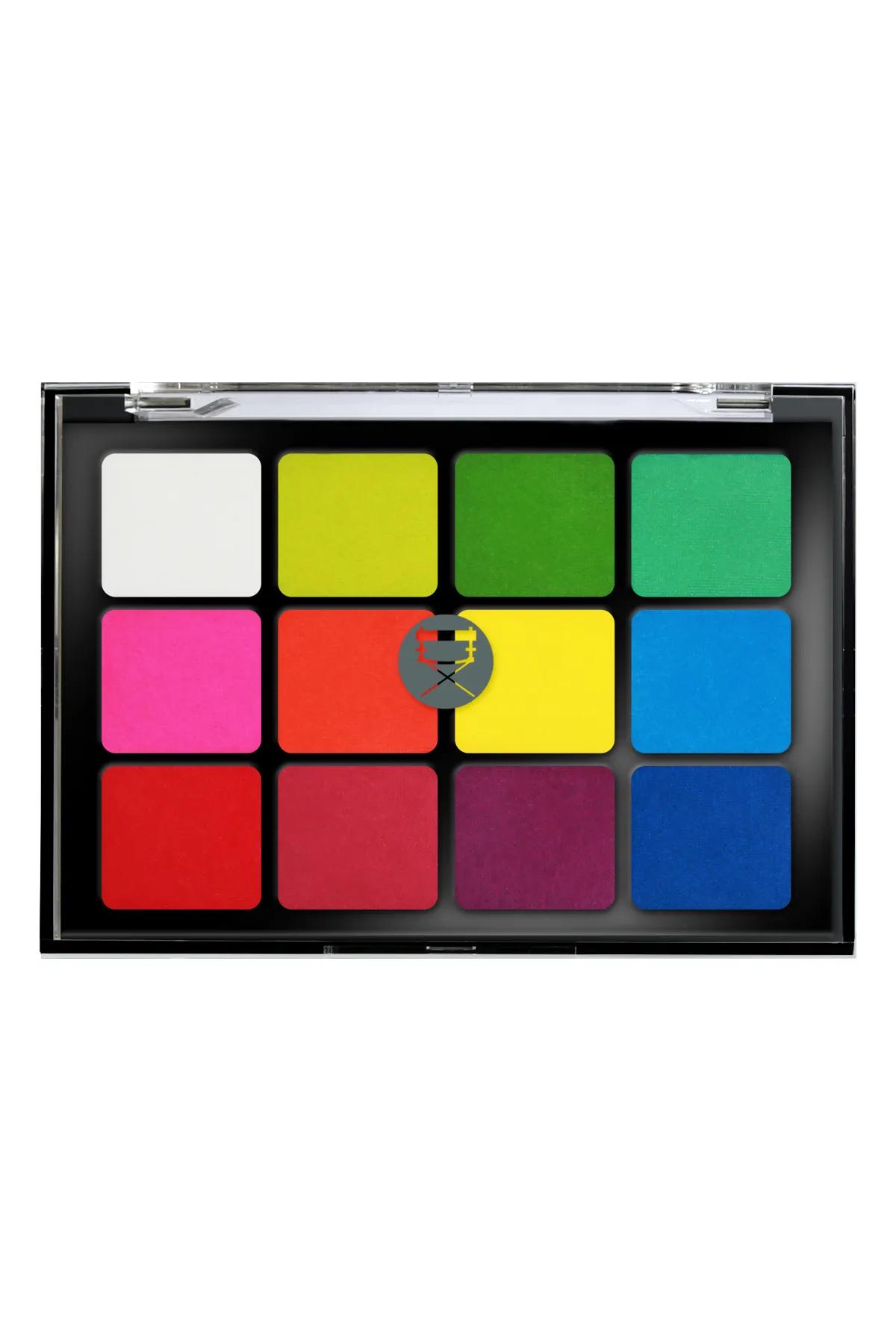 Viseart 12 Colour Eyeshadow Palette Editoria Brights-Editorial Brights � VPE08