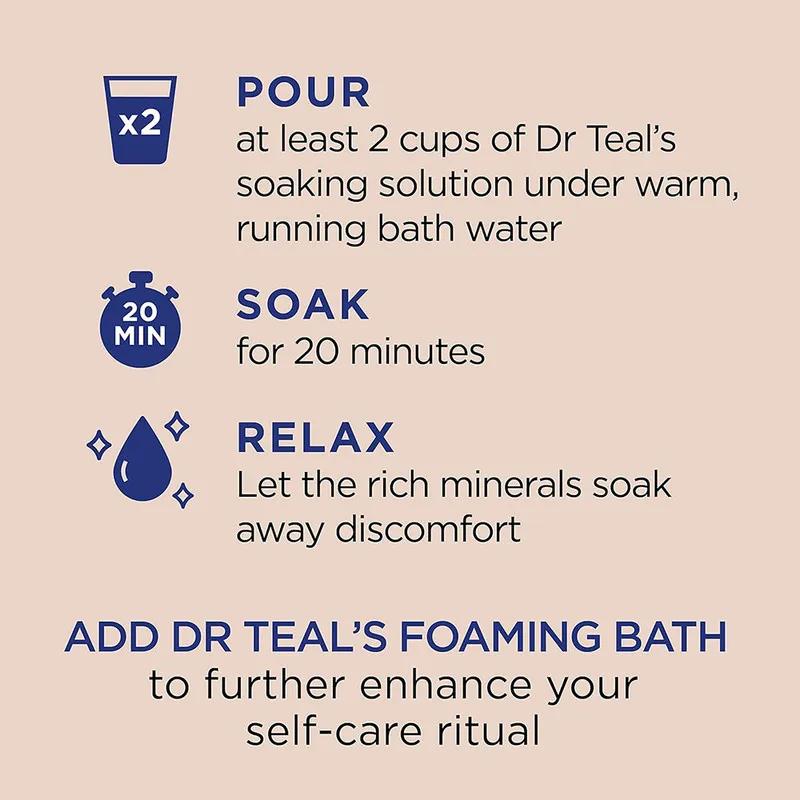 Dr Teal's Epsom Bath Salt - Shea Butter & Almond Oil 1.36Kg