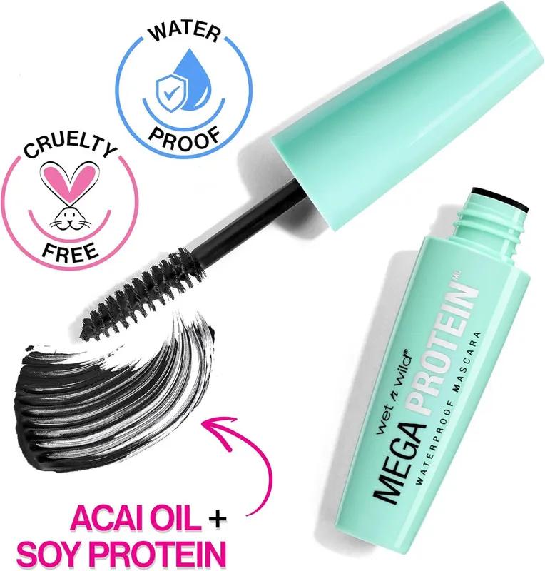 WnW Mega Protein Waterproof Mascara - Very Black