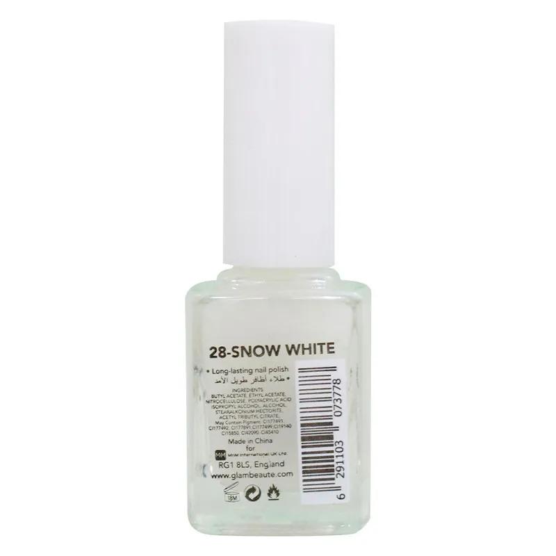 GlamBeaute Nail Enamel 28 - Snow White