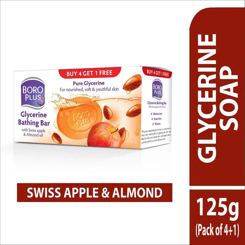Himani Boroplus Glycerine Bathing Bar With Swiss Apple & Almond Oil 125gmX5