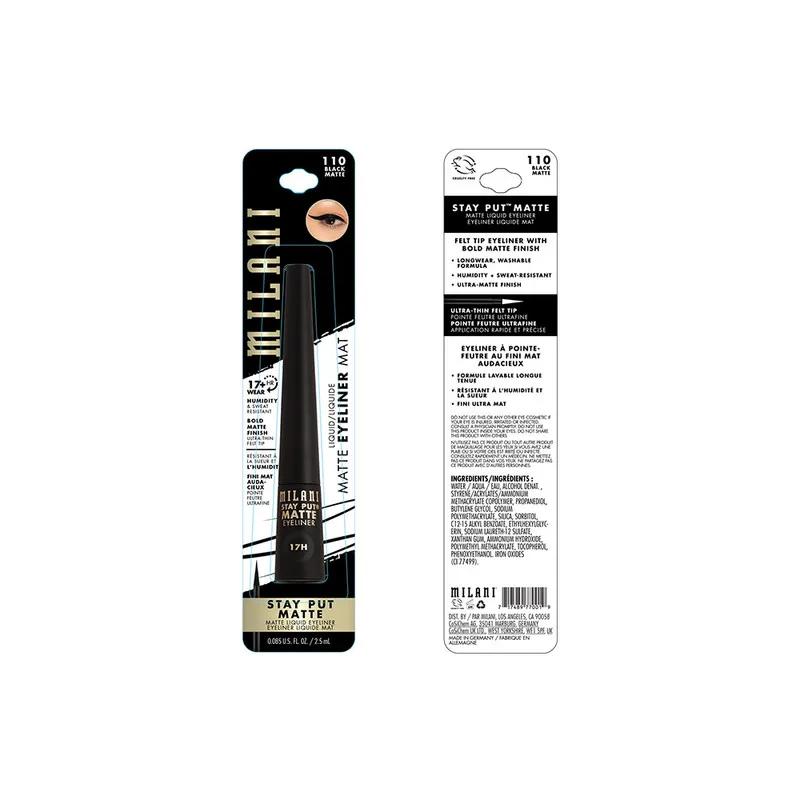 Milani Stay Put Matte Liquid Eyeliner - 110 Black Matte