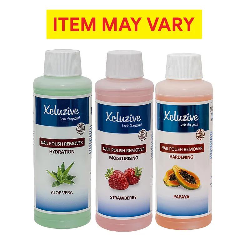 Xcluzive Cotton Pads 80s x 2pcs + Nail Polish Remover Asstd 120ml Value Pack