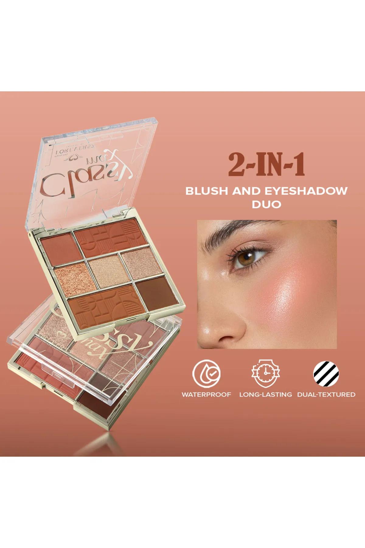 Classy Max 2 Color Blush + 5 Color Eyeshadow Palette-Multi-3