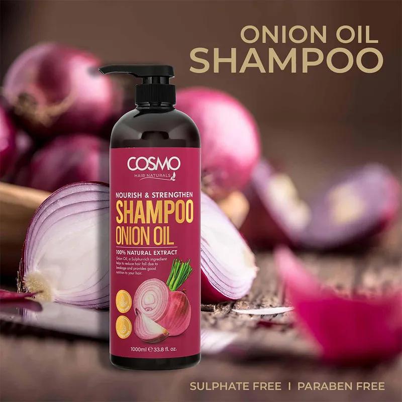 Cosmo Nourish & Strengthen Onion Oil Shampoo 100% Natural Extract - 1000Ml
