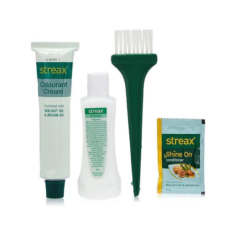 Streax Cream Hair Color - Natural Black 1