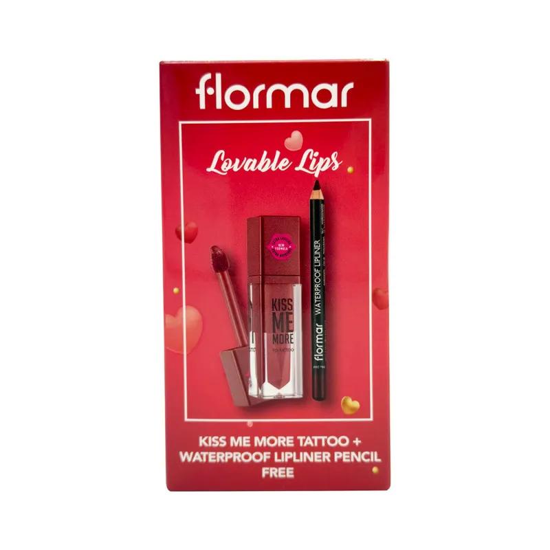 Flormar Kiss Me More Tattoo + Waterproof Lipliner Pencil Free For Valentines