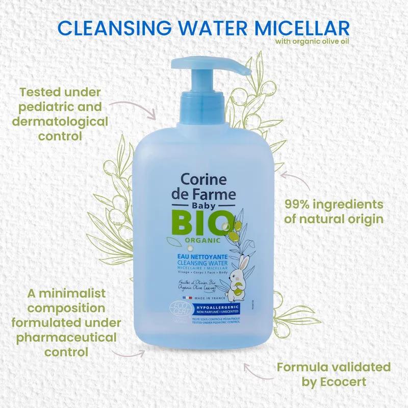 CDF--Baby Bio Organic Face & Body Cleansing Water 500Ml