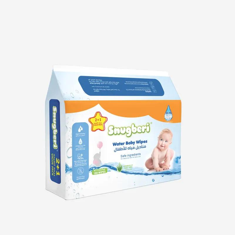 Snugberi Water Baby Wipes 60's x 3 Value Pack