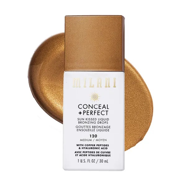 Milani Conceal + Perfect Sun Kissed Liquid Bronzing Drops 120 Medium