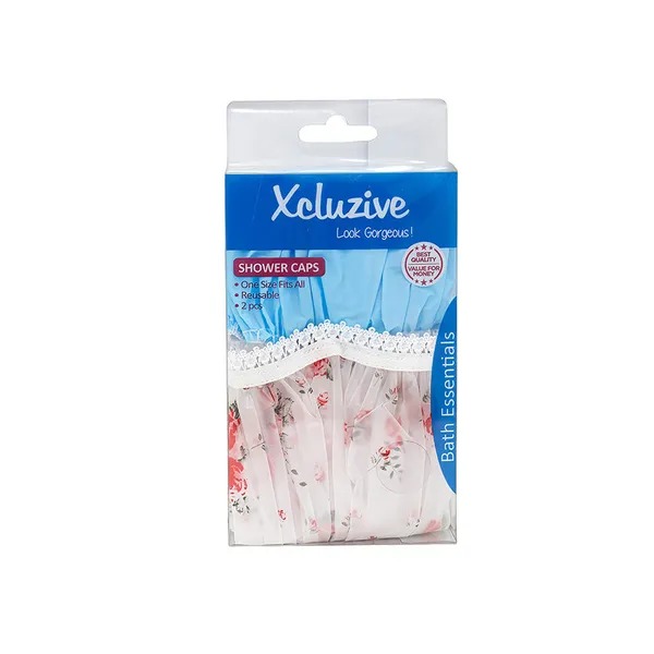 Xcluzive Shower Cap Reusable 2 pcs