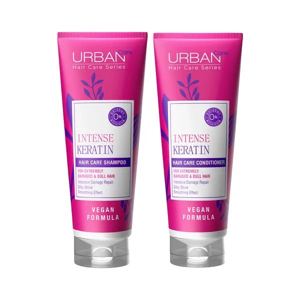 Urban Care Intense & Keratin Hair Care Shampoo 250ml +  Conditioner 250ml Free