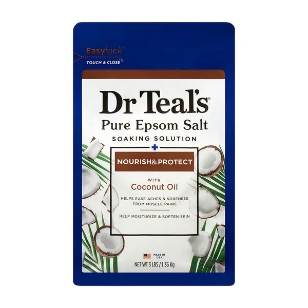 Dr Teal's Epsom Bath Salt Soaking Solution - Coconut Oil 1.36Kg