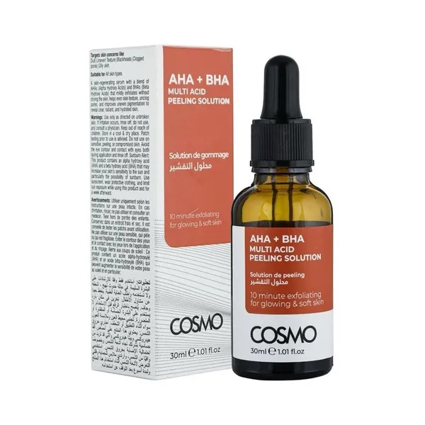 Cosmo AHA + BHA Multi Acid Peeling Solution�for Glowing  & Soft Skin 30ml