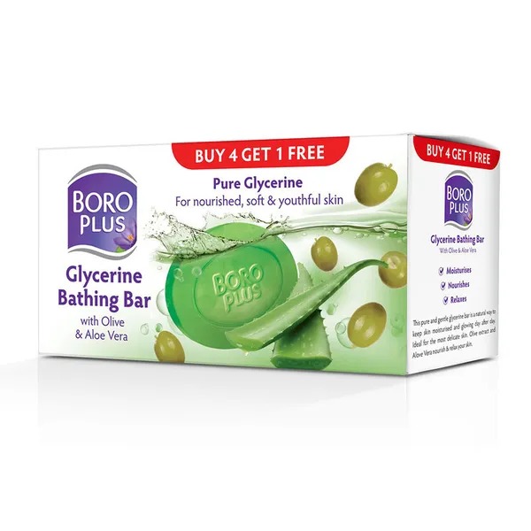 Himani Boroplus Glycerine Bathing Bar With Olive & Aloe Vera 125gmX5