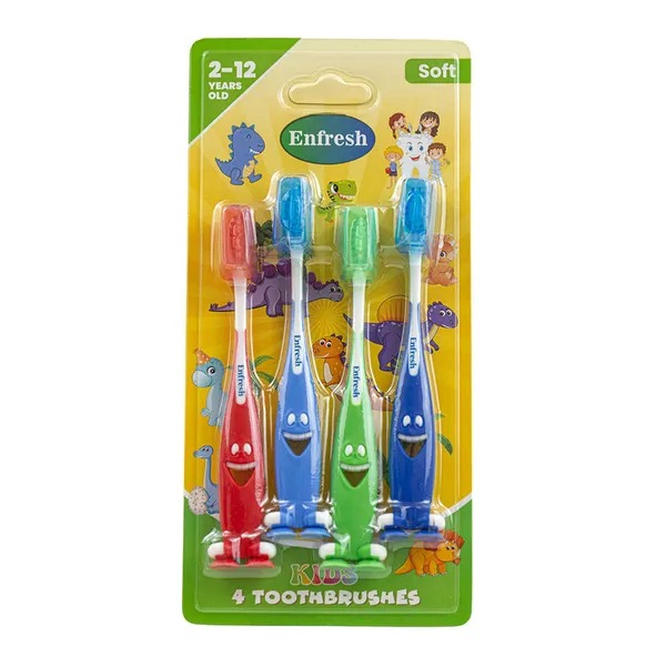 Enfresh Kid's Special ToothBurshes 4pk w/Cap