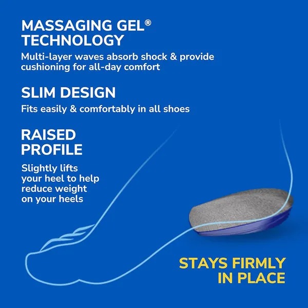 Dr.Scholl's Heel Cushions with Massaging Gel Comfort & Energy Women's 1Pair