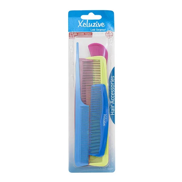 Xcluzive Styling Combs Family Pack 6 Pcs