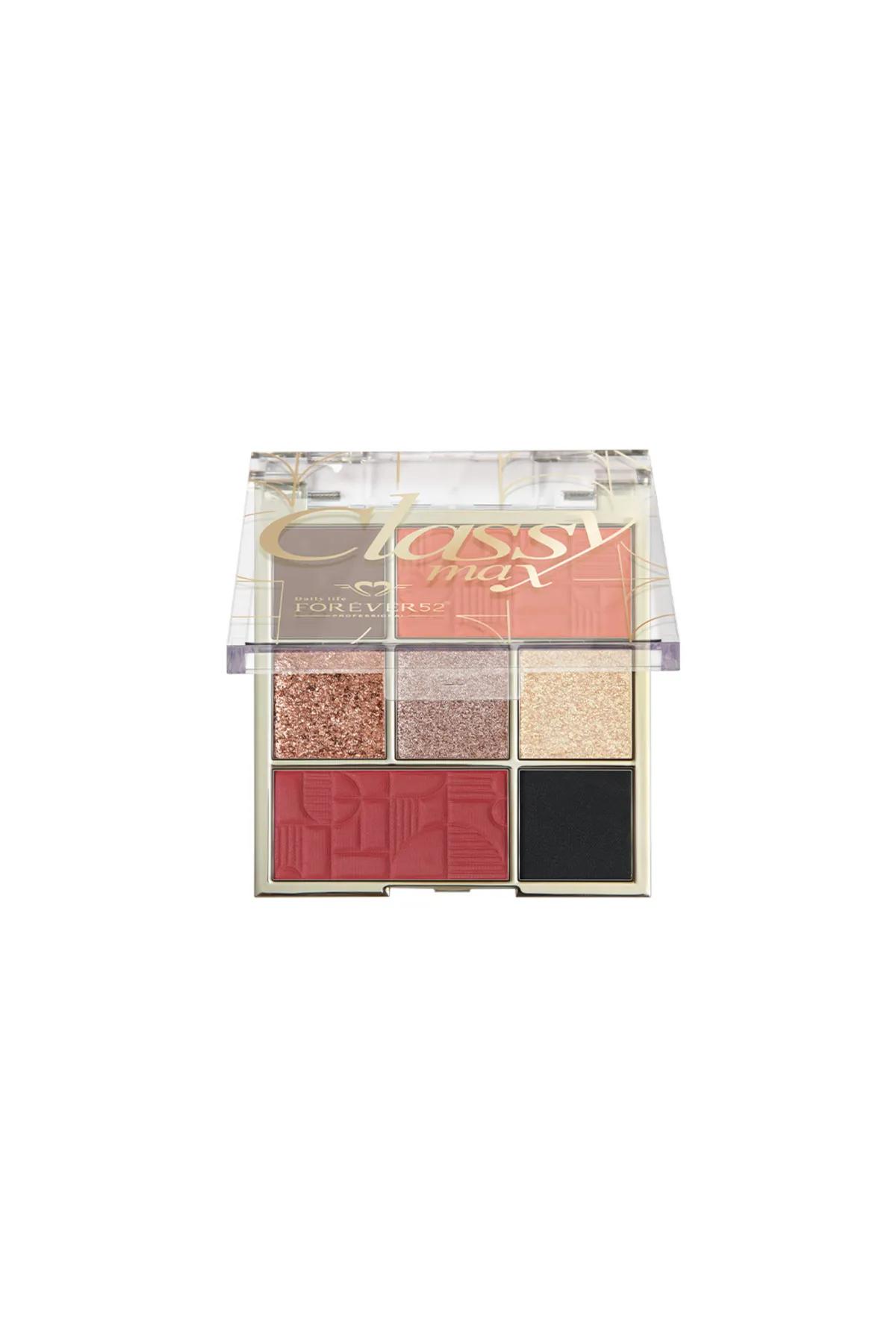Forever52 Classy Max 2 Color Blush + 5 Color Eyeshadow Palette-Multi-4