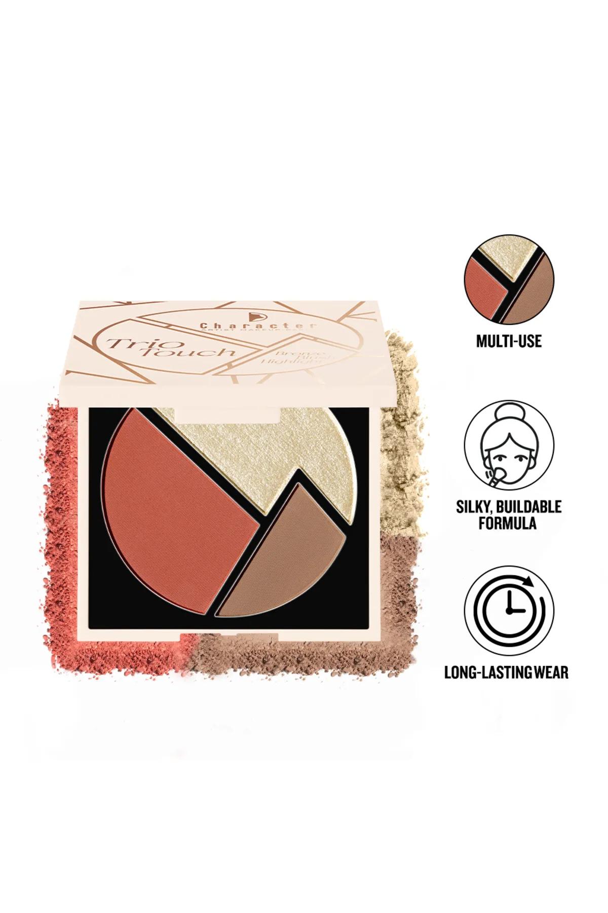 Character Trio Touch Bronze Blush-Highlight Palette-CTT002