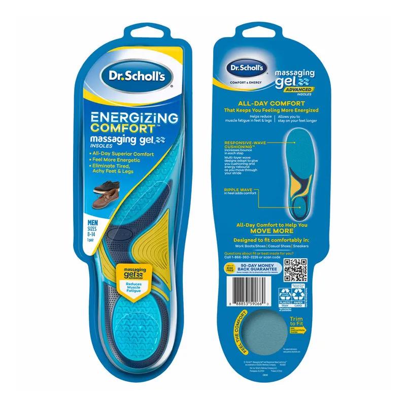 Dr.Scholl's Energizing Comfort Massaging Gel Insoles Men's