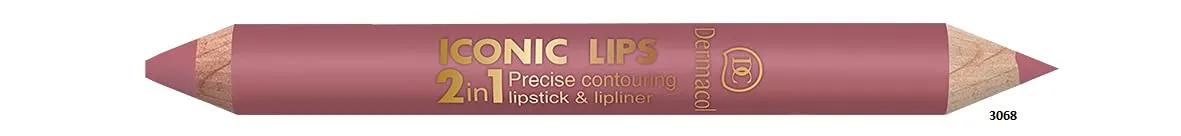 Dermacol Iconic Lips 2in1 Lipstick & Lipliner | (No 1)