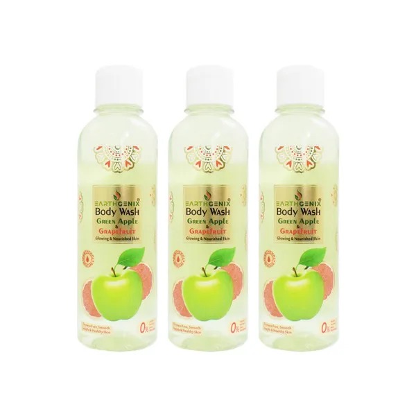 Earthgenix Green Apple & Grapefruit Bodywash 300Ml X 3 Special Offer