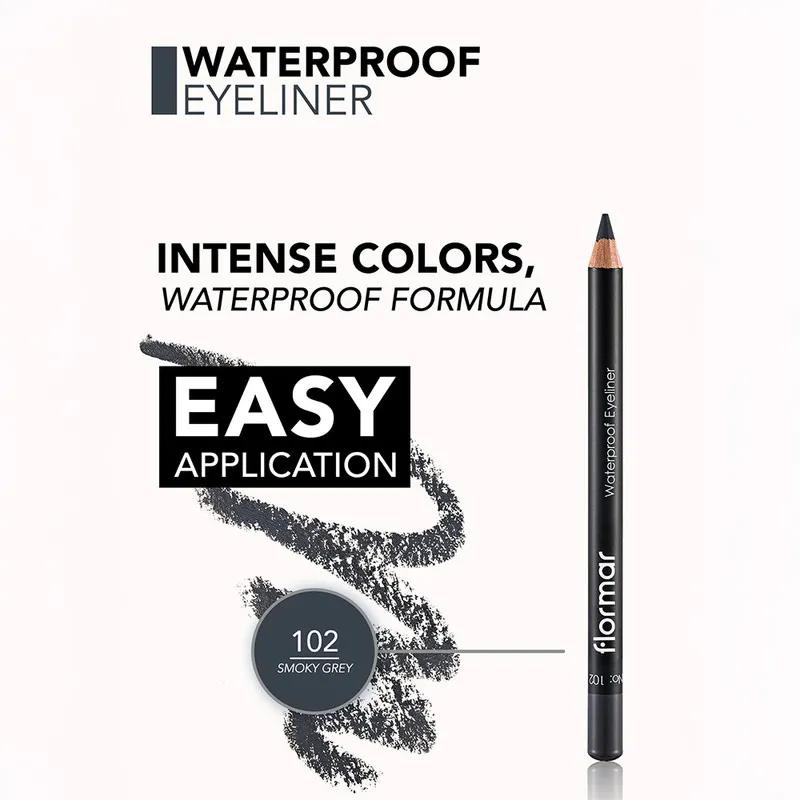 Flormar Waterproof Eyeliner Pencil - 102 Smoky Grey
