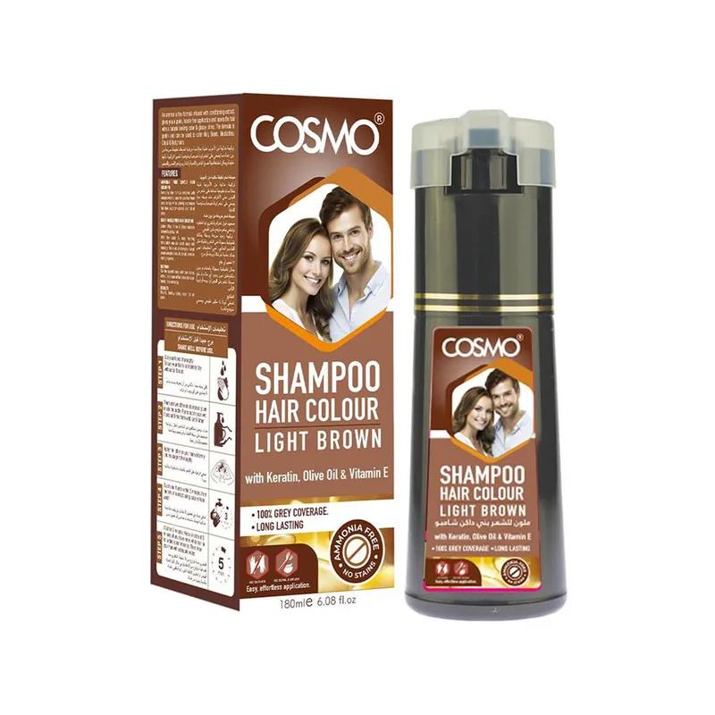 Cosmo Hair Colour Shampoo Light Brown 180Ml
