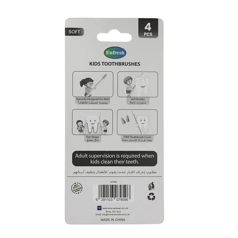Enfresh Kid's Special ToothBurshes 4pk w/Cap